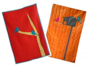 "baby quilts with birds"