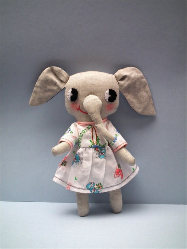 "Elephant plush toy by Jenni Harley"