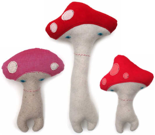 "H-luv mushroom handmade soft toy"