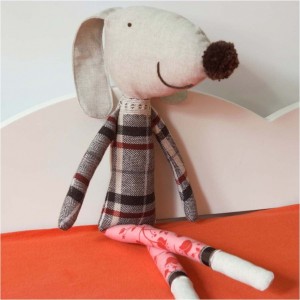 "hand made dog soft toy"