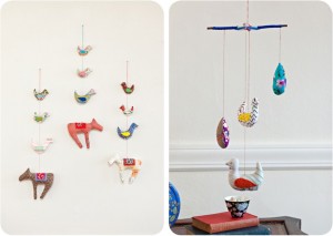 "bird mobile and horse mobile for babies"