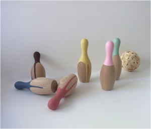 "wooden bowling set for kids"