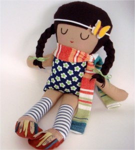 "hand made fabric doll"