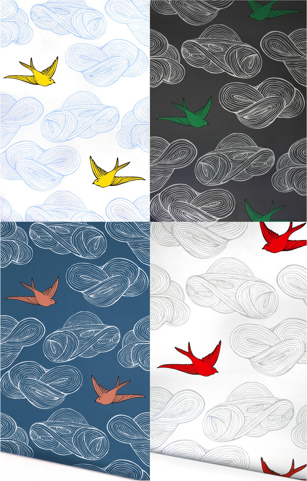 "birds wallpaper for a nursery"