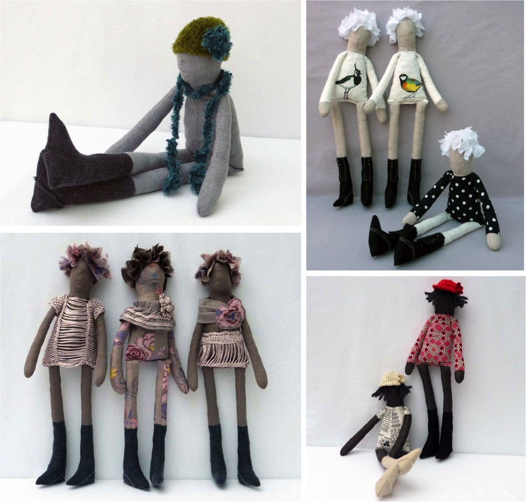 "quirky handmade fabric dolls"