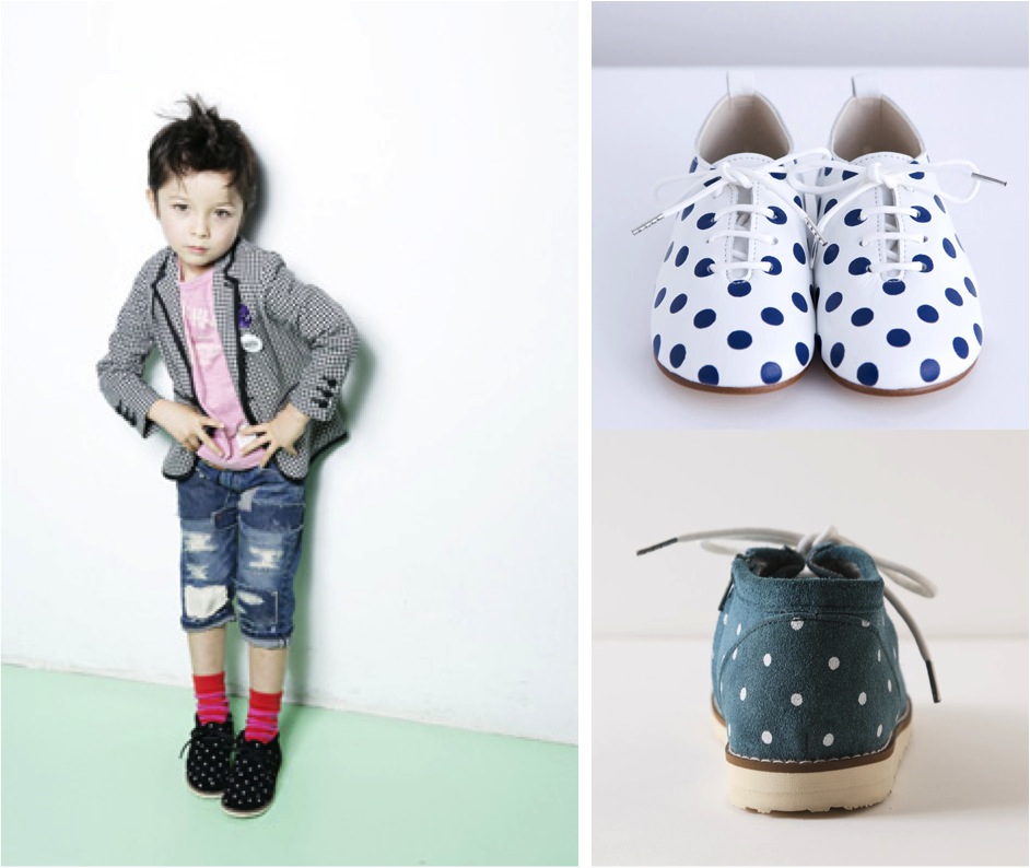 "polka dot shoes for kids"