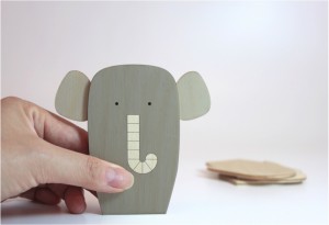 "elephant wooden toy"
