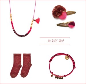 "red french accessories for girls"