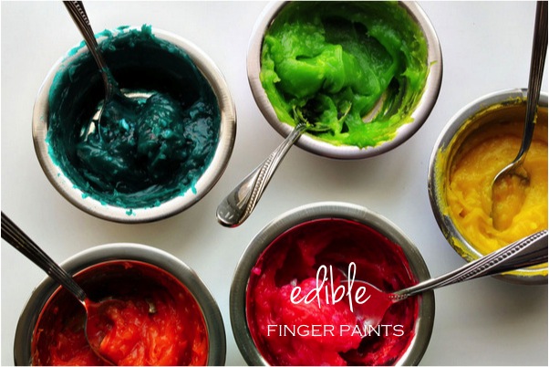 "DIY edible finger paints"