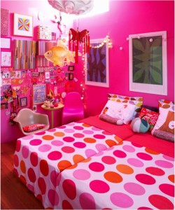 "hot pink bedroom ideas girls"