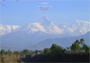 "view of himalayas from Pokhara"