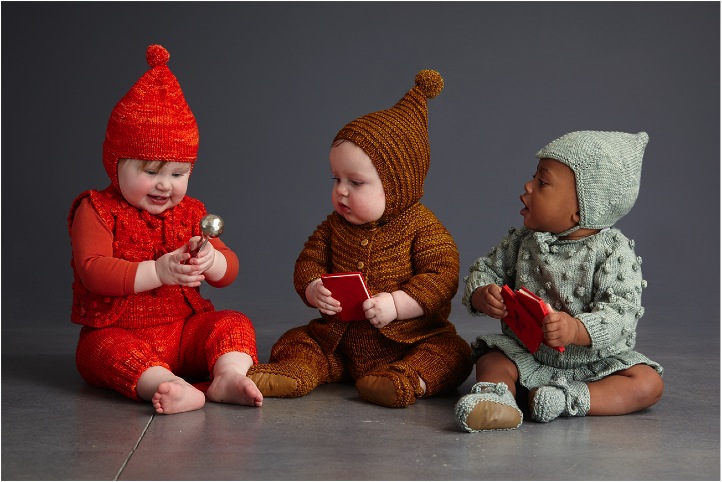 "hand knitted baby clothes wool"