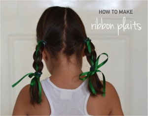 "how to make ribbon plaits"