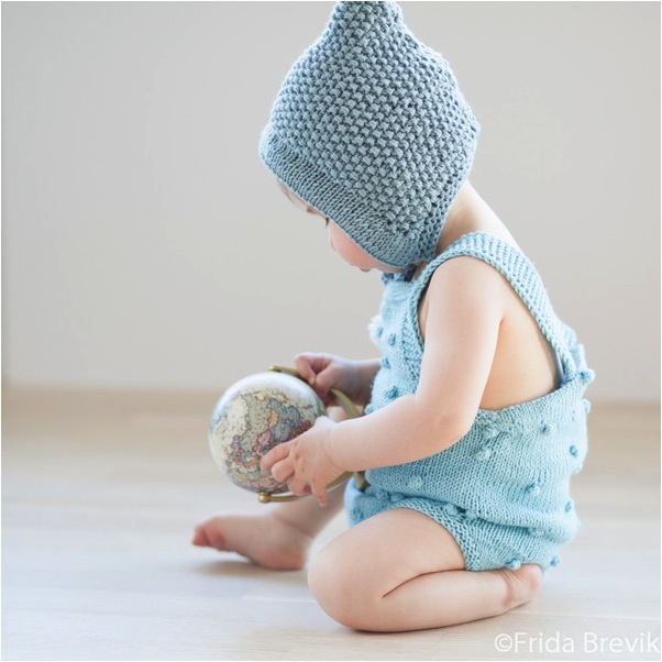 "baby knitting pattern popcorn suit"