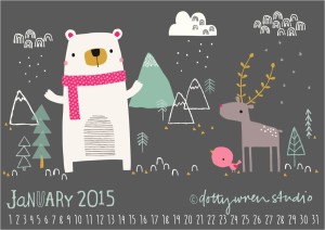 "January 2015 free printable calendar"