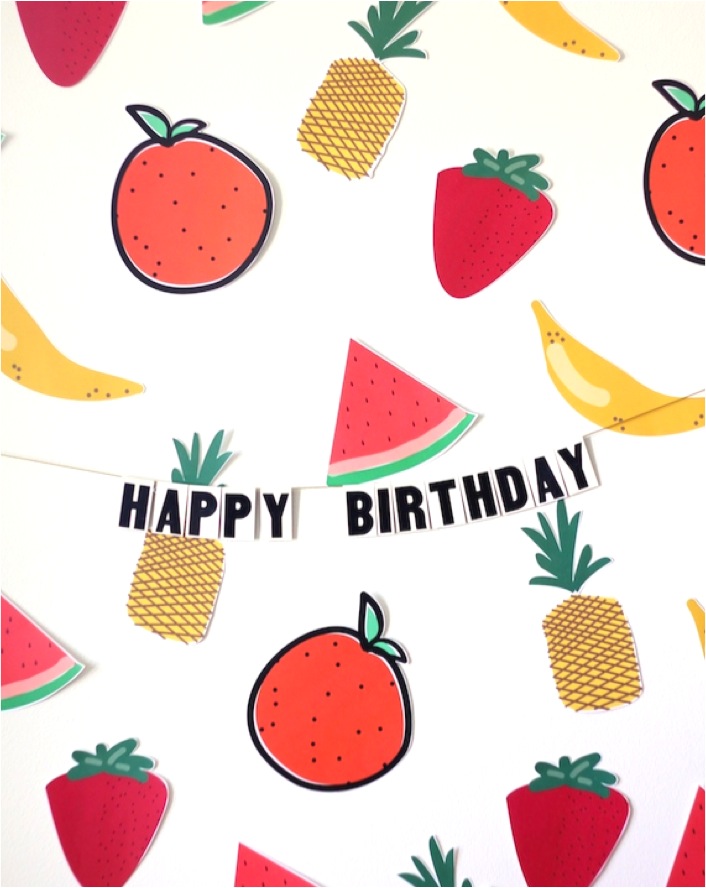fruit themed party printables