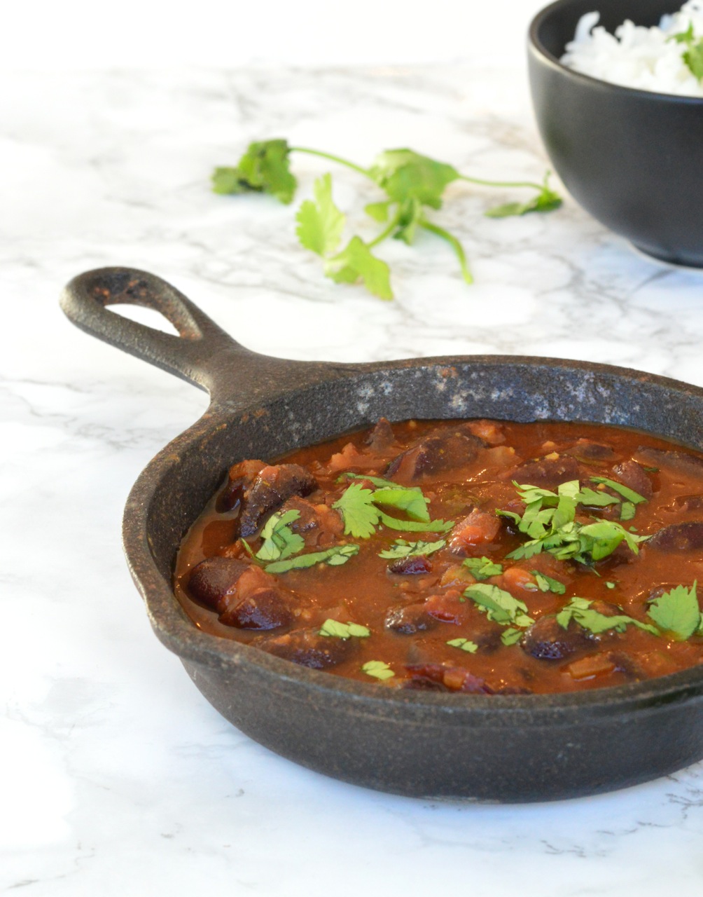 Indian style vegetarian chili rajma