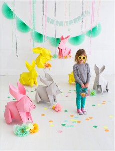 DIY origami bunny rabbits