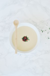 roasted cauliflower and garlic soup