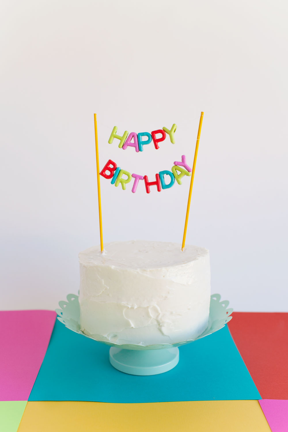 DIY happy birthday cake topper